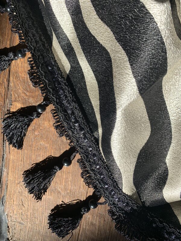 Bold & Elegant Zebra Pattern Drapes for Unique Spaces | Fully Lined Luxury Curtains by Three Florentines. Free Delivery